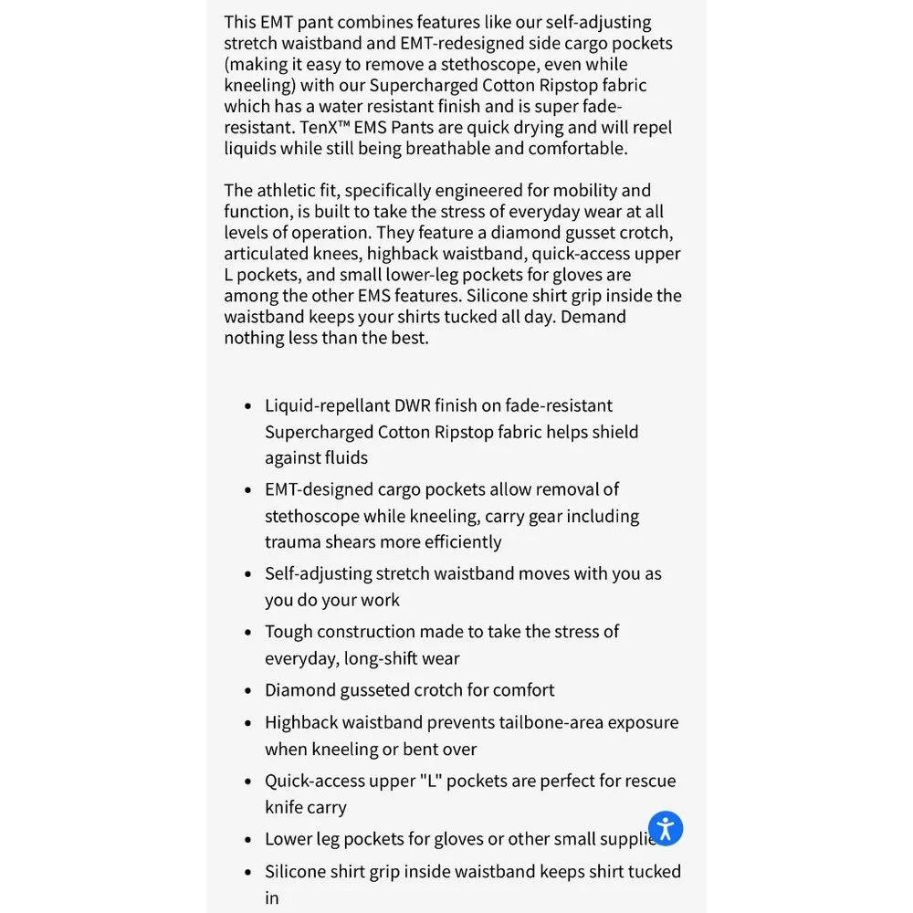 NWT Blauer TENX EMT Pants Mens 34x32 Dark Navy 8829 - Picture 4 of 8